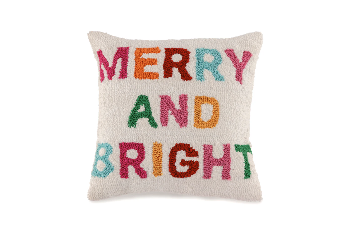 Merry and bright pillow hotsell