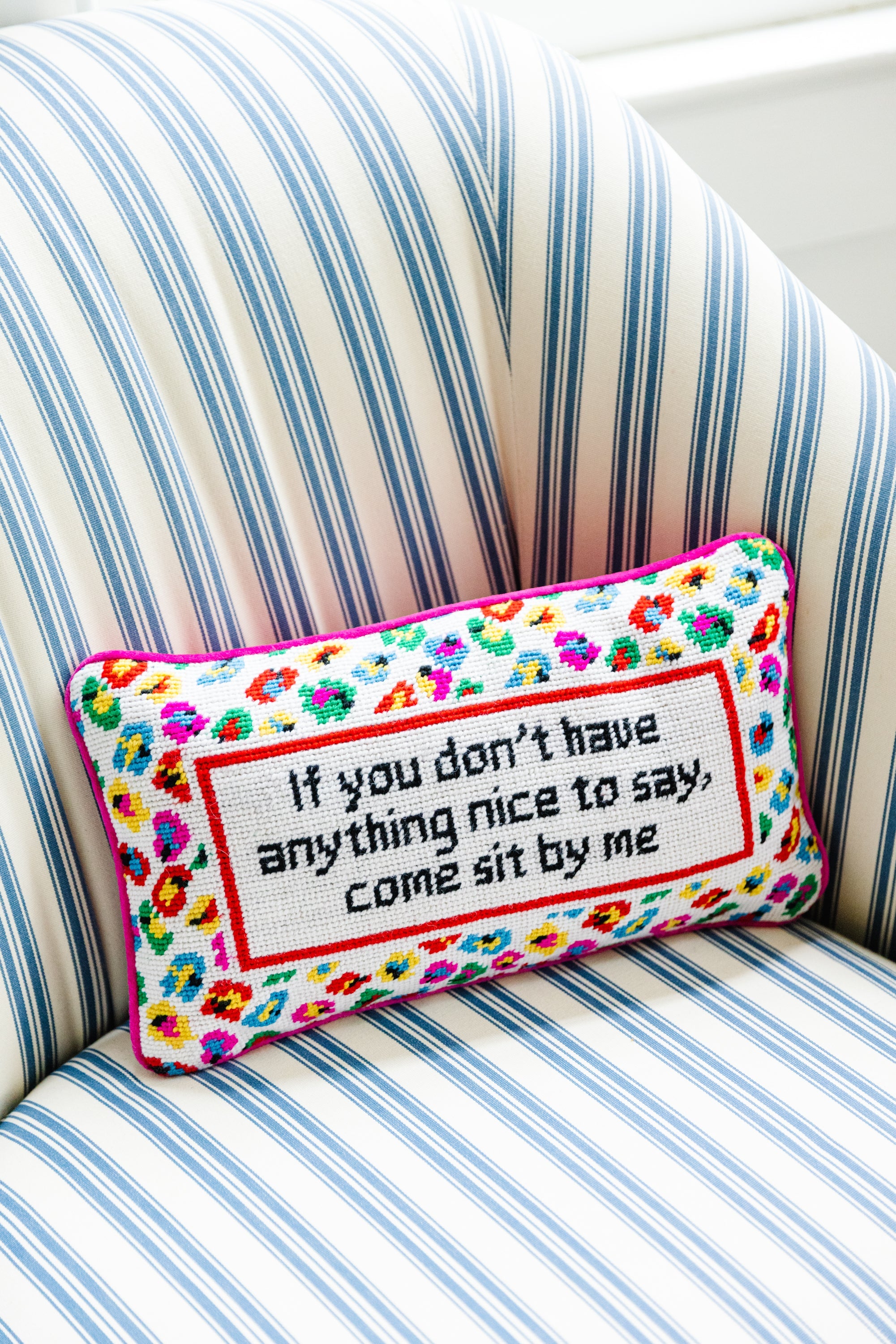 Lucy's Market Needlepoint Pillow - Thumbnail 4