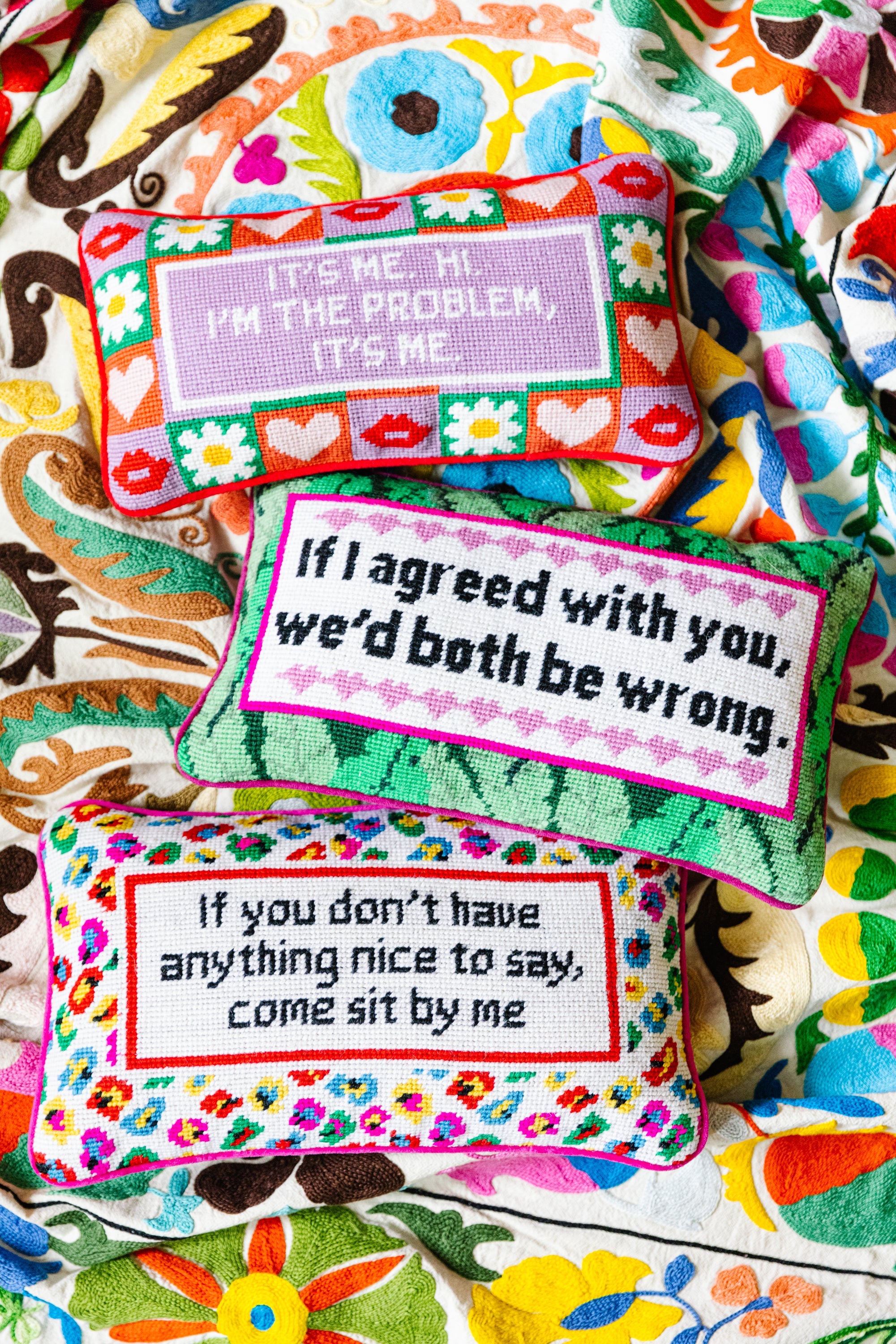 Lucy's Market Needlepoint Pillow - Thumbnail 5
