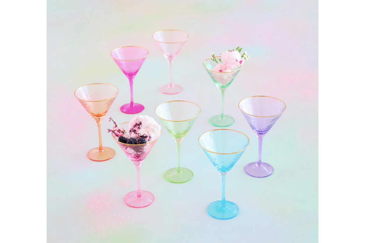 Fortessa Jupiter Martini Glass, Set of 4 - Pink