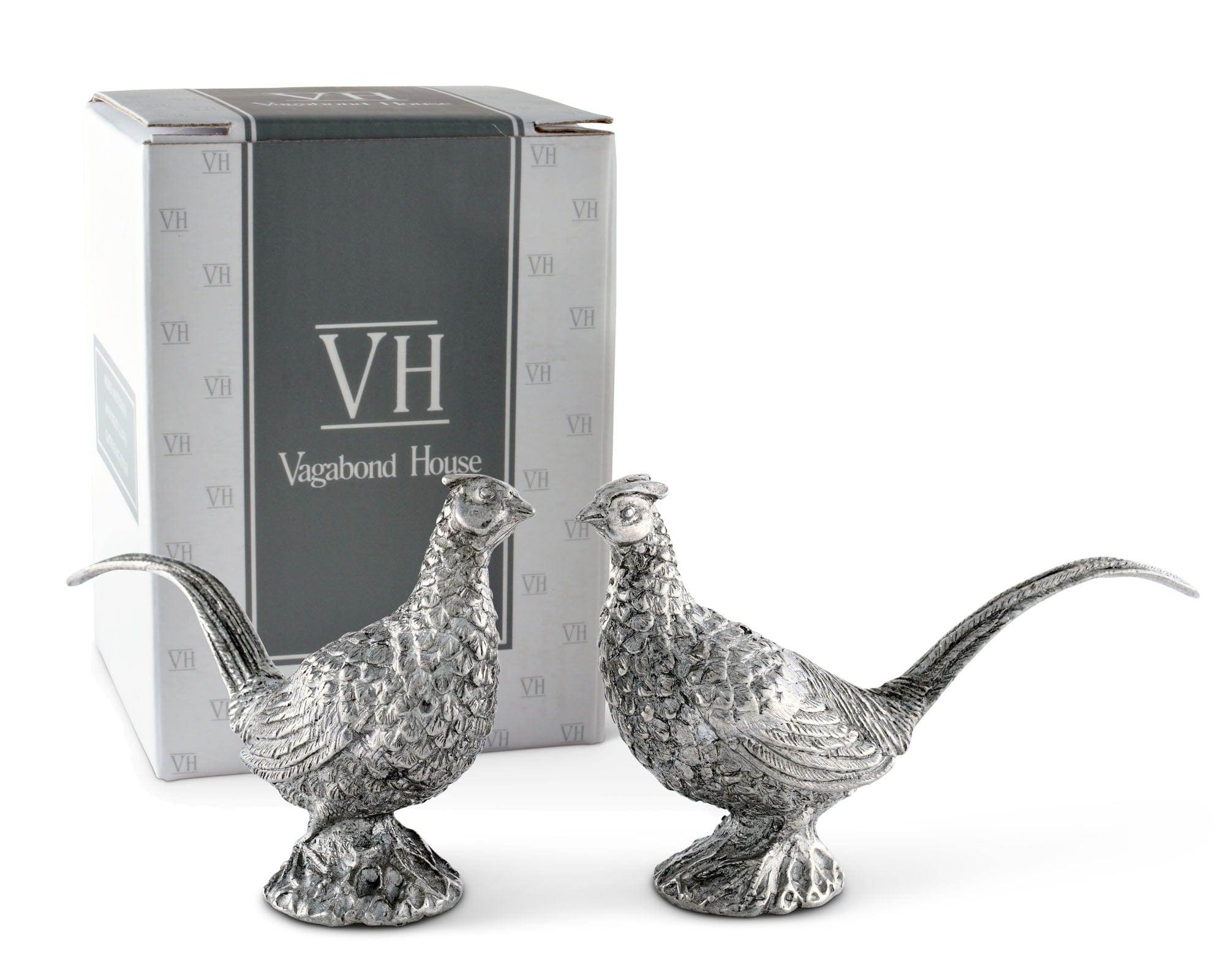 Vagabond House Pewter Pheasants Salt & Pepper Shakers - Thumbnail 3