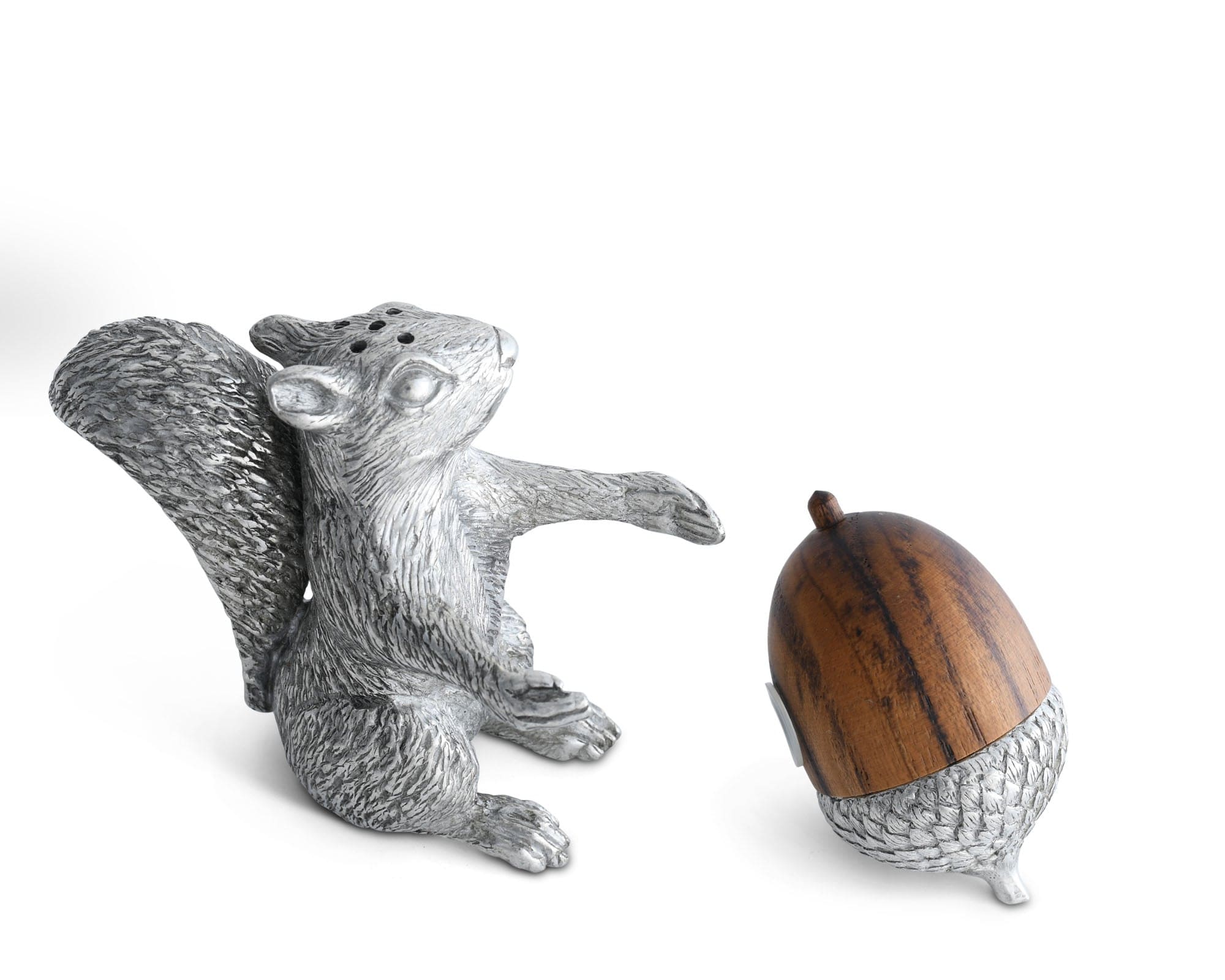 Vagabond House Squirrel with Wood Acorn Salt & Pepper Set - Thumbnail 2