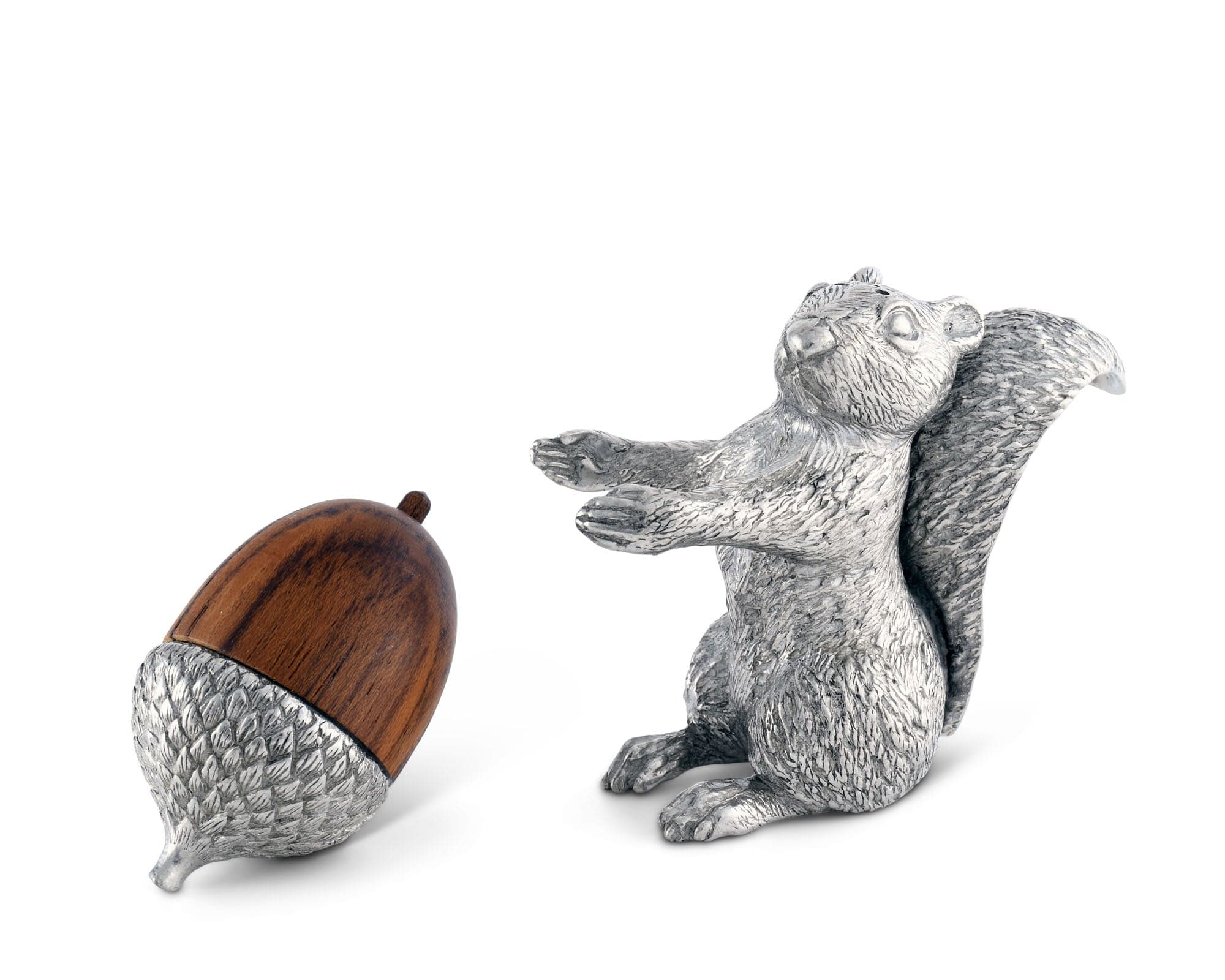 Vagabond House Squirrel with Wood Acorn Salt & Pepper Shakers - Thumbnail 3